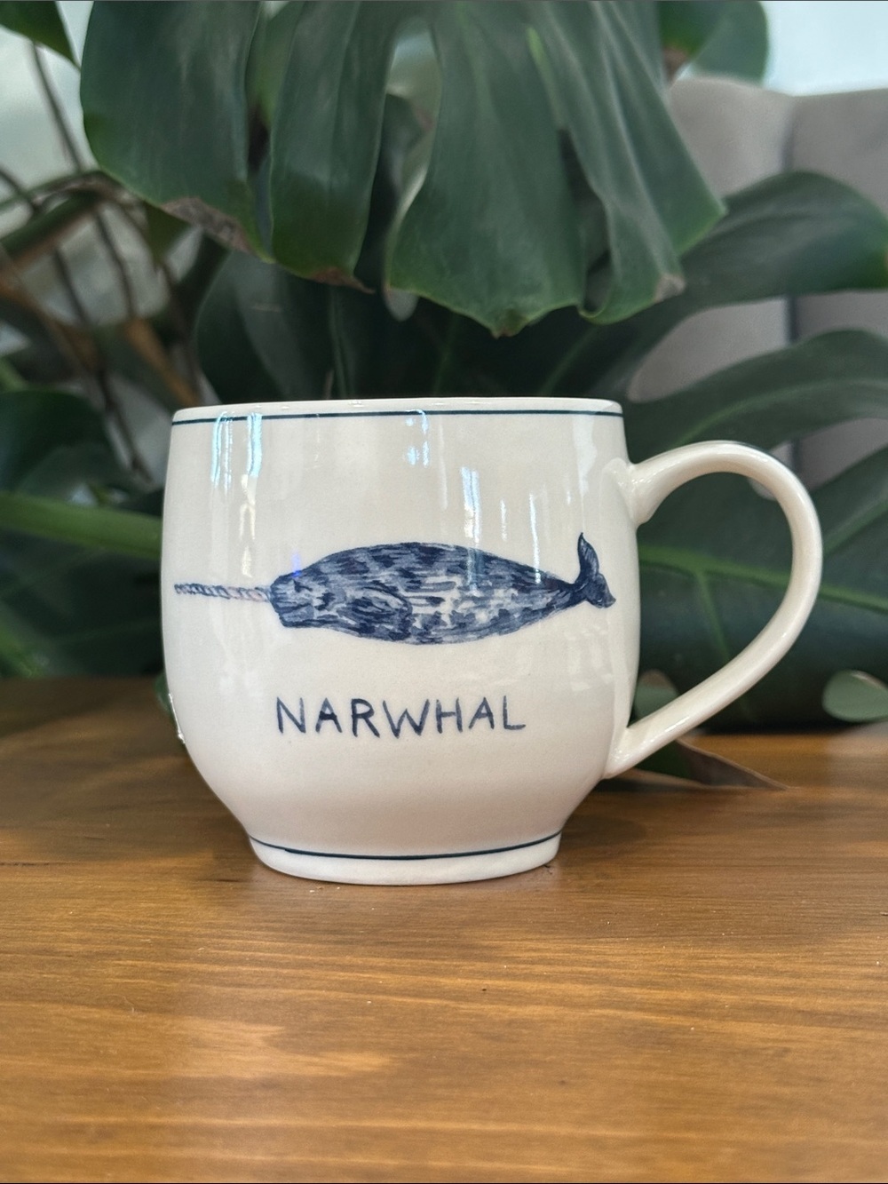 Anthropologie Molly Hatch
Narwhal Blue and White Mug Tea
Cup Rare